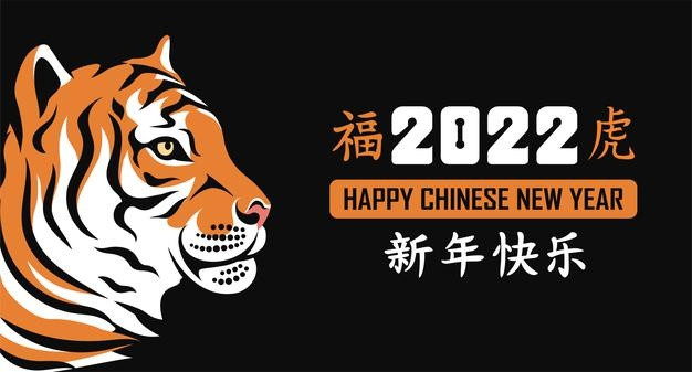 2022年新年虎年元旦老虎插画