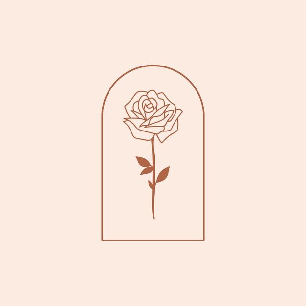 浪漫玫瑰花logo标志