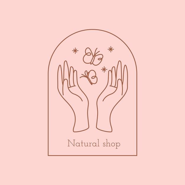 蝴蝶手掌logo标志